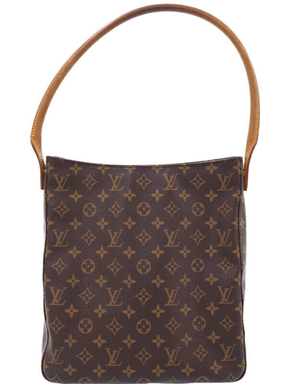 Louis Vuitton Monogram Looping Shoulder Bag Canvas Leather Brown